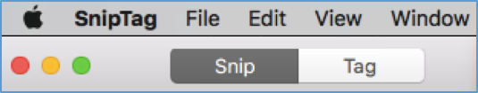 SnipTag mode selector 